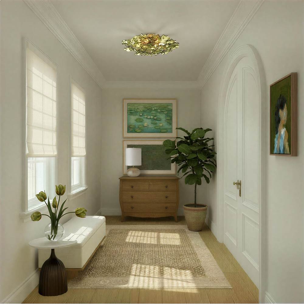 Crystorama ESM-4000-AG-GR Aged Brass Esme 22.5'' Aged Brass Semi Flush Mount Image 3