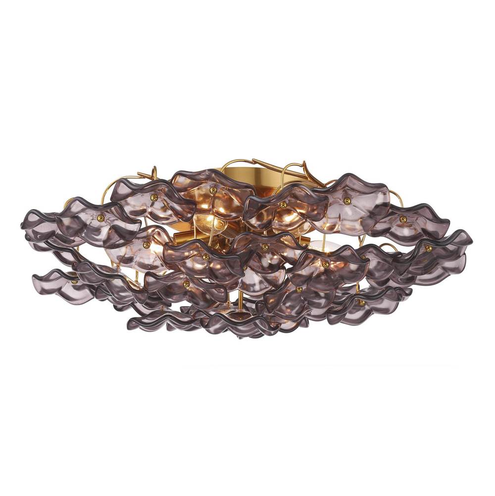 Crystorama ESM-4000-AG-SM Aged Brass Esme 22.5'' Aged Brass Semi Flush Mount Image 1
