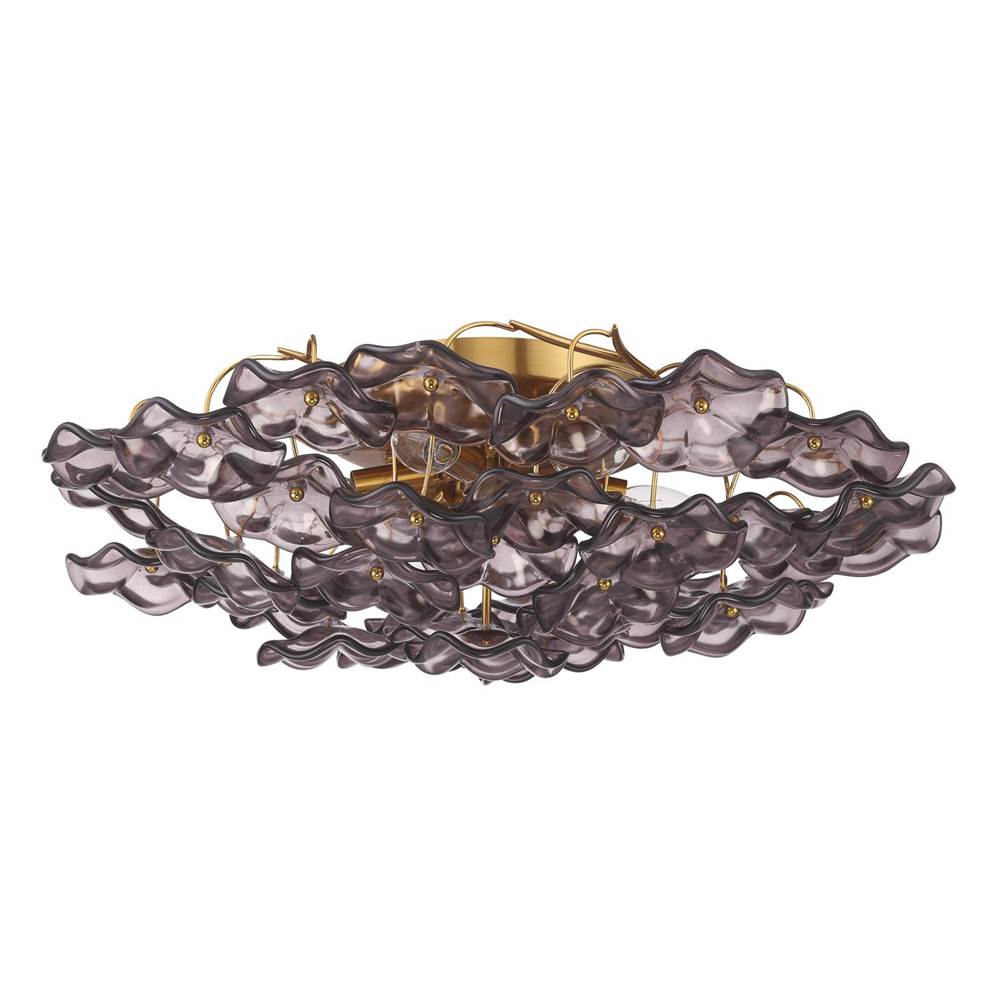 Crystorama Esme 22.5'' Aged Brass Semi Flush Mount