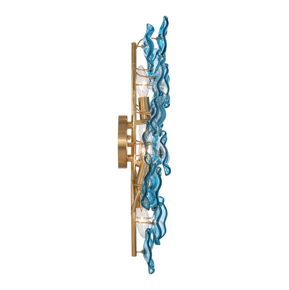 Crystorama ESM-4001-AG-BL Aged Brass Esme 23'' Aged Brass Sconce Image 5