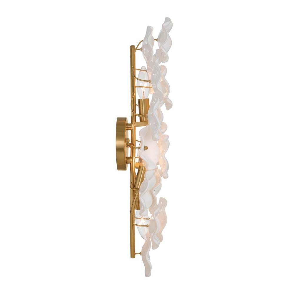 Crystorama ESM-4001-AG-WH Aged Brass Esme 23'' Aged Brass Sconce Image 5