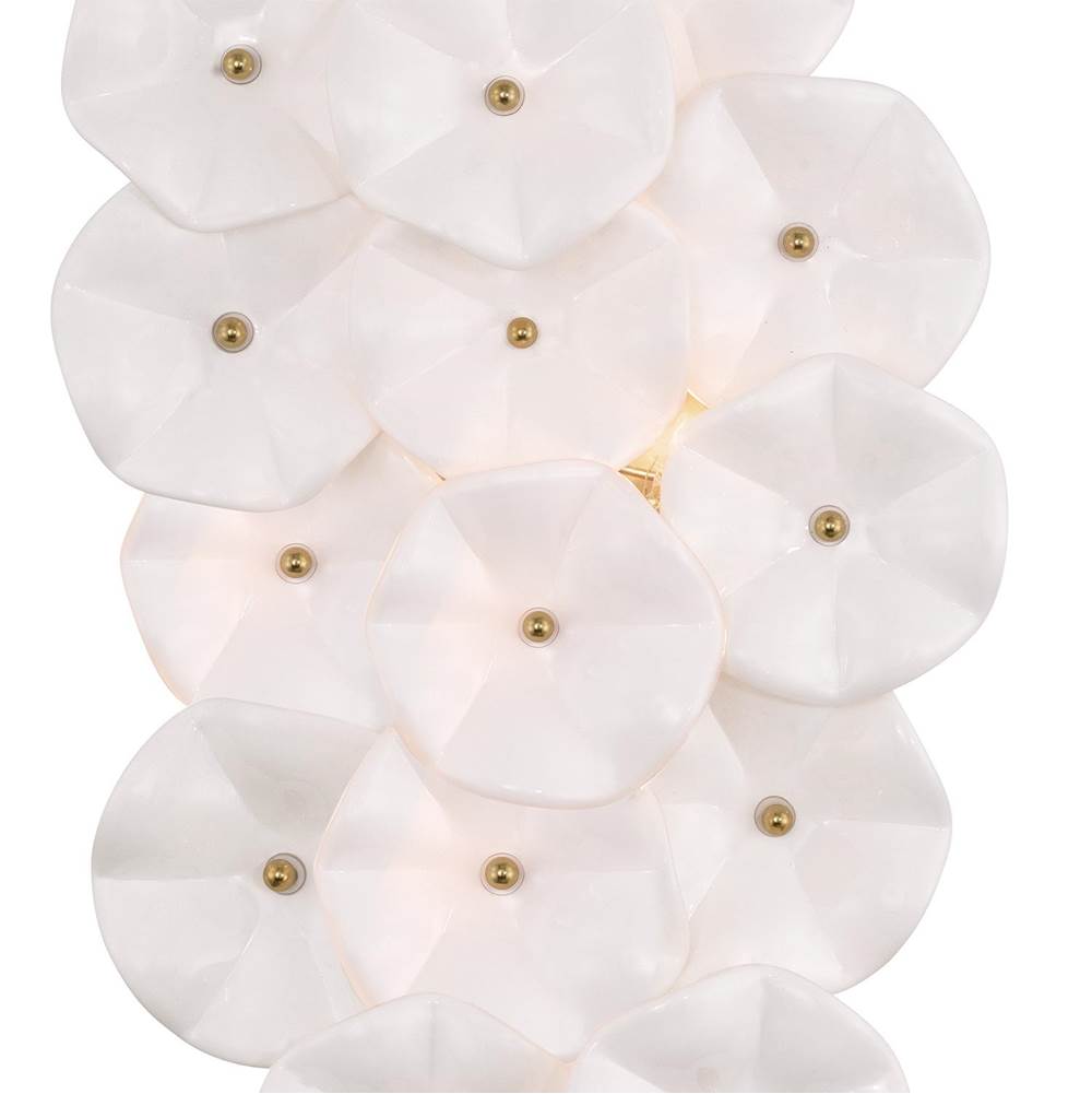 Crystorama ESM-4001-AG-WH Aged Brass Esme 23'' Aged Brass Sconce Image 4