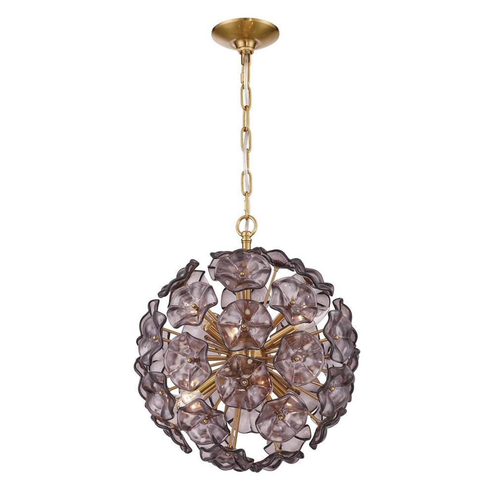 Crystorama ESM-4005-AG-SM Aged Brass Esme 18.25'' Aged Brass Chandelier Image 1