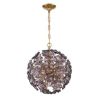 Crystorama Esme 18.25'' Aged Brass Chandelier