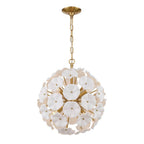 Crystorama ESM-4005-AG-WH Aged Brass Esme 18.25'' Aged Brass Chandelier Image 1