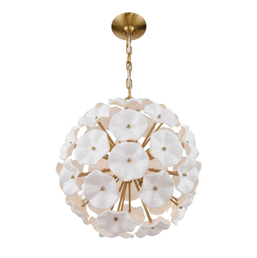 Crystorama ESM-4005-AG-WH Aged Brass Esme 18.25'' Aged Brass Chandelier Image 5