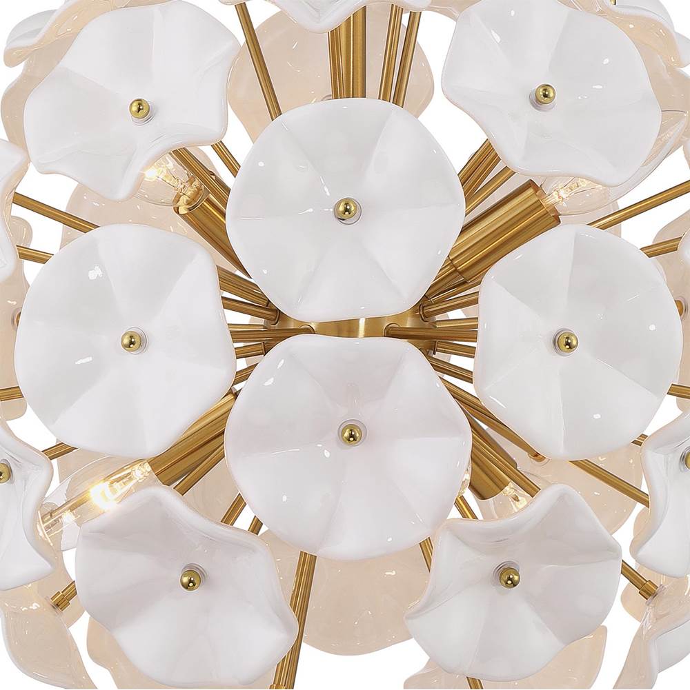 Crystorama ESM-4005-AG-WH Aged Brass Esme 18.25'' Aged Brass Chandelier Image 4