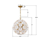 Crystorama ESM-4005-AG-WH Aged Brass Esme 18.25'' Aged Brass Chandelier Image 2