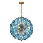 Crystorama ESM-4006-AG-BL Aged Brass Esme 9 Light Aged Brass Pendant Image 1
