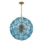 Crystorama Esme 9 Light Aged Brass Pendant