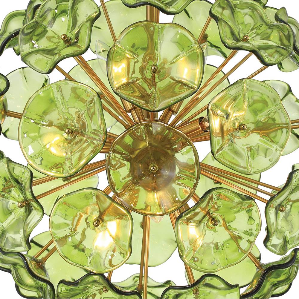 Crystorama ESM-4006-AG-GR Aged Brass Esme 9 Light Aged Brass Pendant Image 3