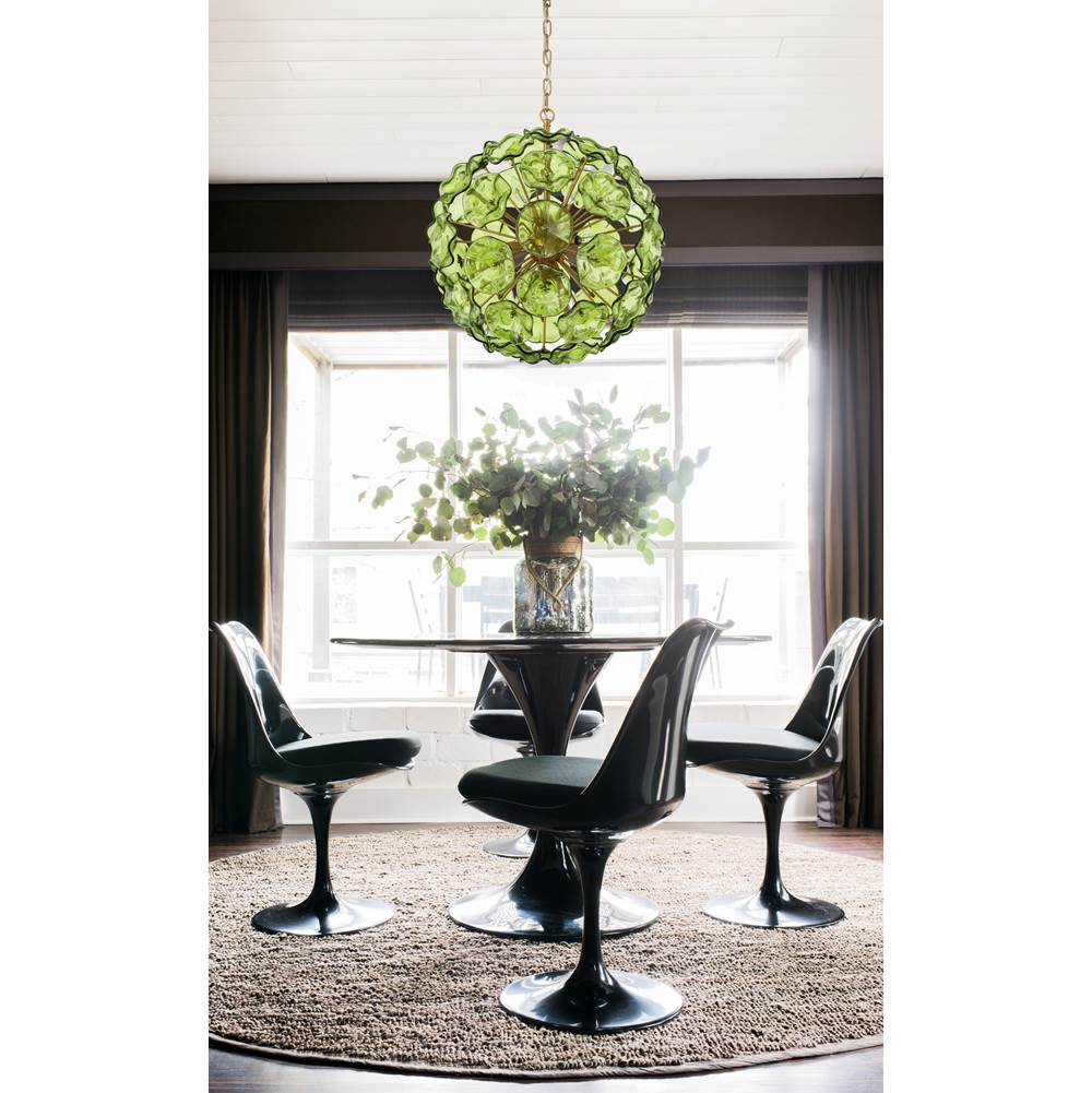 Crystorama ESM-4006-AG-GR Aged Brass Esme 9 Light Aged Brass Pendant Image 2