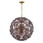 Crystorama Esme 9 Light Aged Brass Pendant
