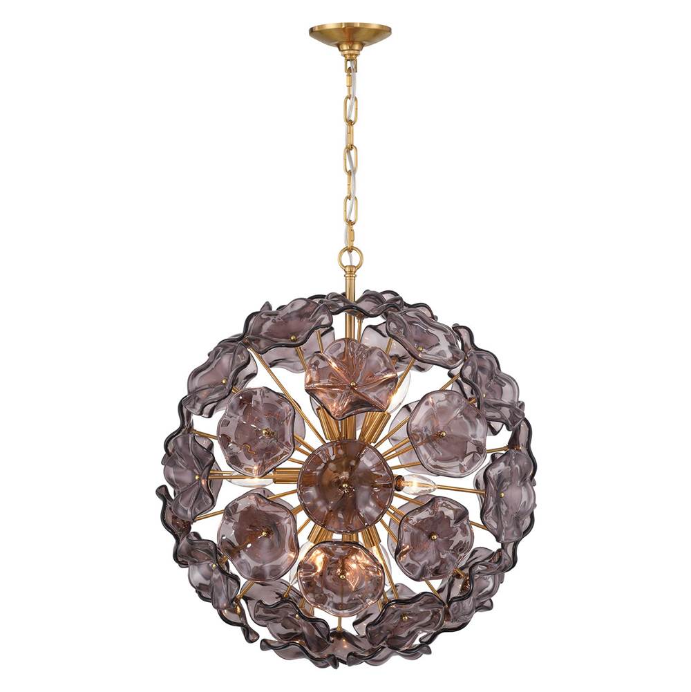 Crystorama ESM-4006-AG-SM Aged Brass Esme 9 Light Aged Brass Pendant Image 5