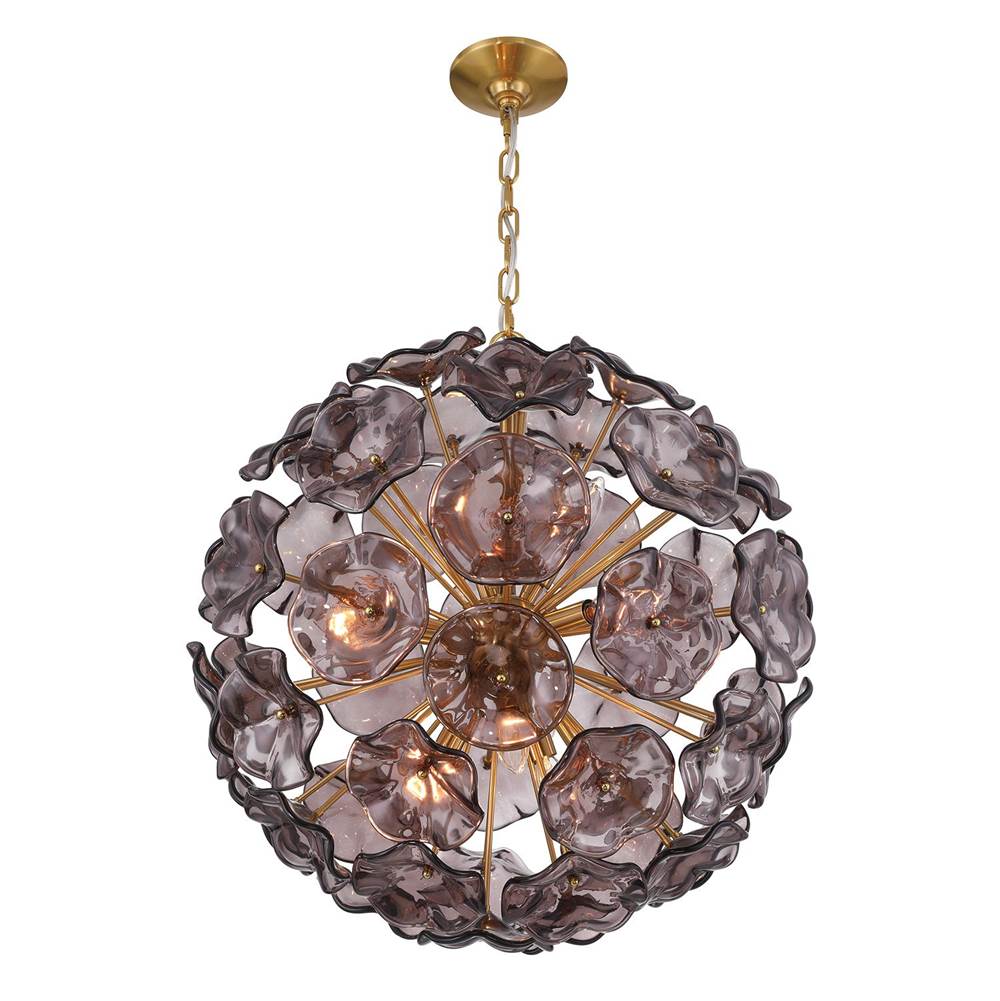 Crystorama ESM-4006-AG-SM Aged Brass Esme 9 Light Aged Brass Pendant Image 4