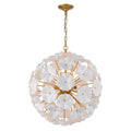Crystorama ESM-4006-AG-WH Aged Brass Esme 9 Light Aged Brass Pendant Image 1