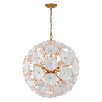 Crystorama ESM-4006-AG-WH Aged Brass Esme 9 Light Aged Brass Pendant Image 1