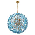 Crystorama ESM-4009-AG-BL Aged Brass Esme 28'' Aged Brass Chandelier Image 1