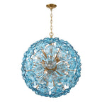 Crystorama ESM-4009-AG-BL Aged Brass Esme 28'' Aged Brass Chandelier Image 1