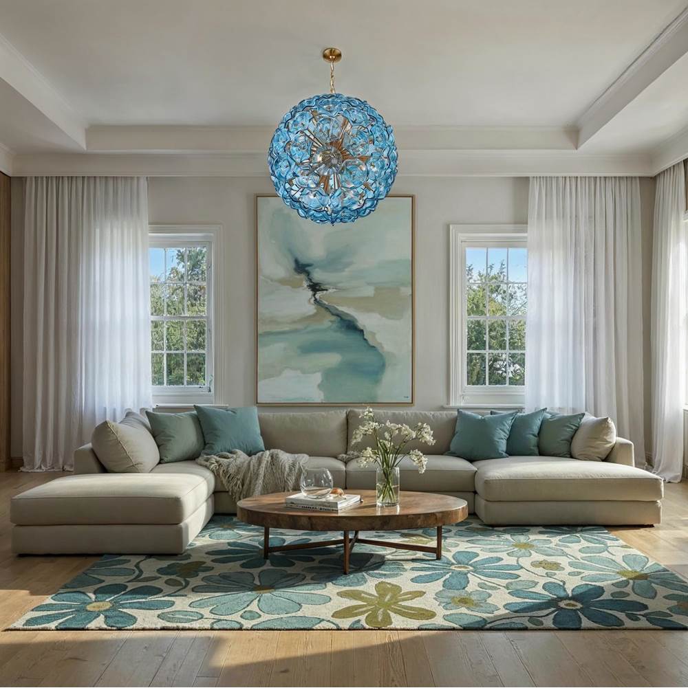 Crystorama ESM-4009-AG-BL Aged Brass Esme 28'' Aged Brass Chandelier Image 3