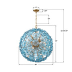 Crystorama ESM-4009-AG-BL Aged Brass Esme 28'' Aged Brass Chandelier Image 2