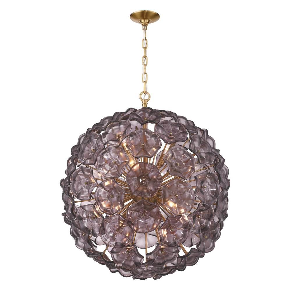 Crystorama ESM-4009-AG-SM Aged Brass Esme 28'' Aged Brass Chandelier Image 1