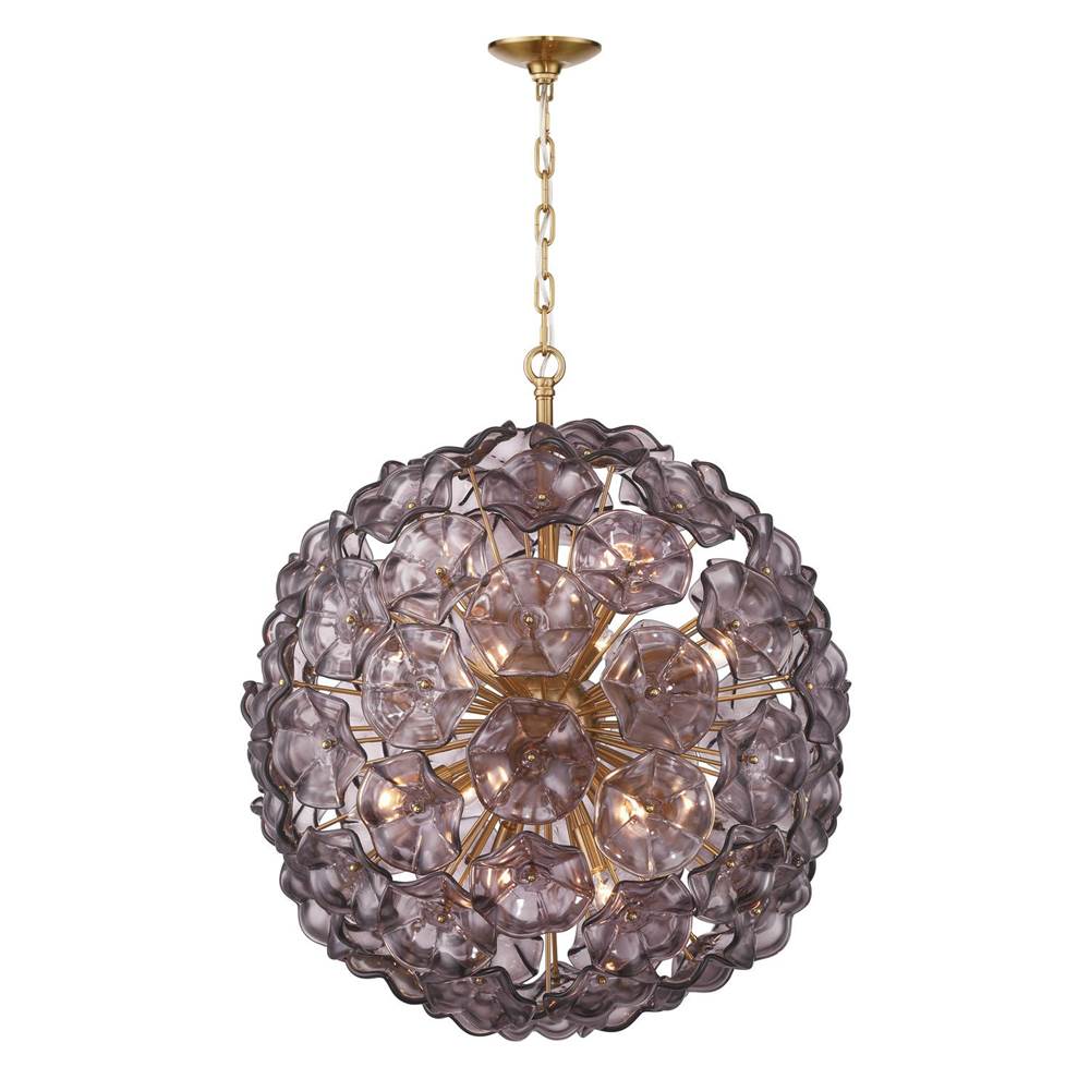 Crystorama ESM-4009-AG-SM Aged Brass Esme 28'' Aged Brass Chandelier Image 6