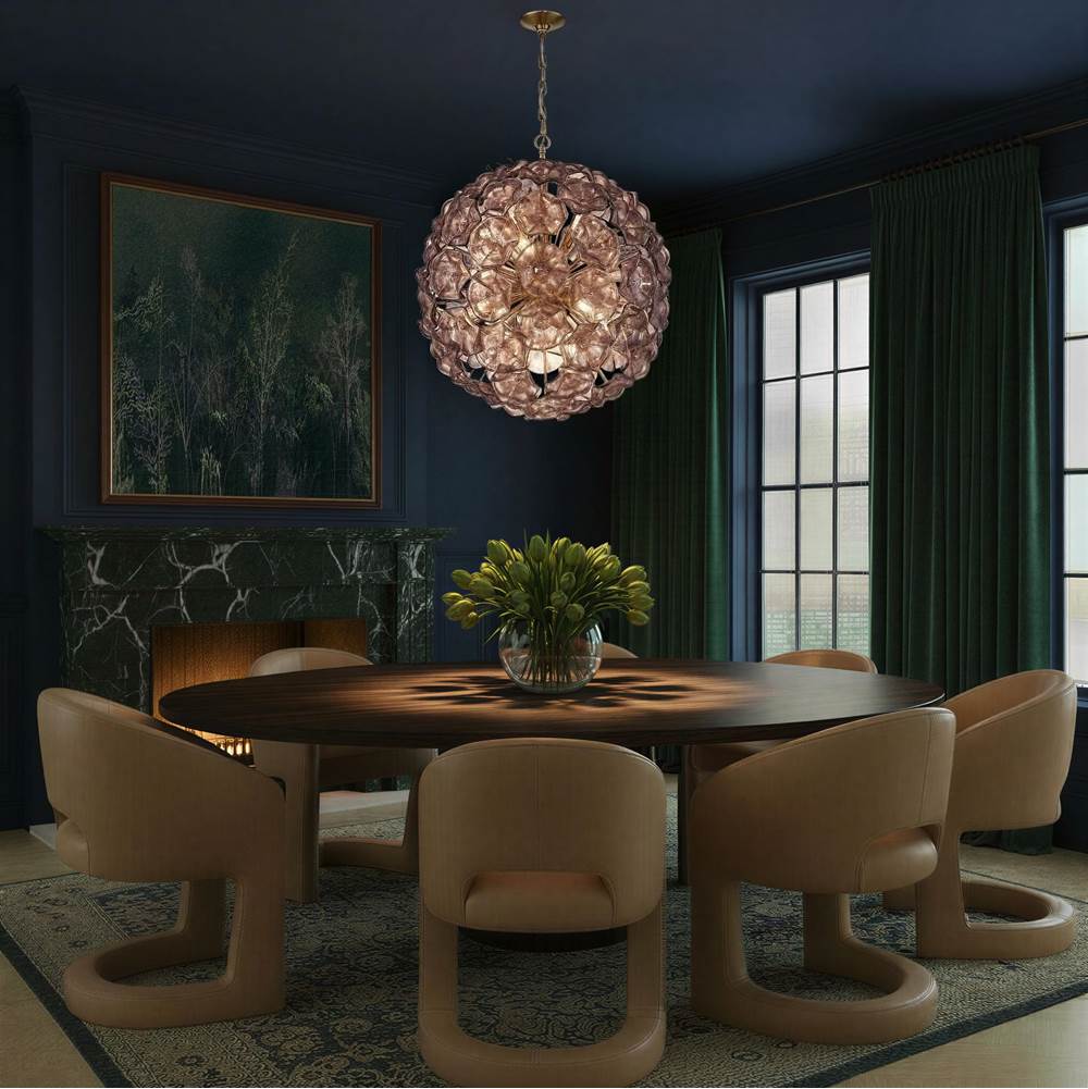 Crystorama ESM-4009-AG-SM Aged Brass Esme 28'' Aged Brass Chandelier Image 3