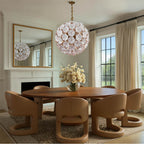 Crystorama ESM-4009-AG-WH Aged Brass Esme 28'' Aged Brass Chandelier Image 3