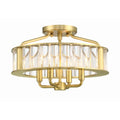 Crystorama FAR-6000-AG Aged Brass Libby Langdon For Crystorama Farris 4 Light Aged Brass Ceiling Mount Image 1
