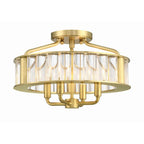 Crystorama FAR-6000-AG Aged Brass Libby Langdon For Crystorama Farris 4 Light Aged Brass Ceiling Mount Image 1