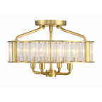 Crystorama FAR-6000-AG Aged Brass Libby Langdon For Crystorama Farris 4 Light Aged Brass Ceiling Mount Image 4