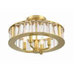 Crystorama FAR-6000-AG Aged Brass Libby Langdon For Crystorama Farris 4 Light Aged Brass Ceiling Mount Image 3