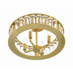 Crystorama FAR-6000-AG Aged Brass Libby Langdon For Crystorama Farris 4 Light Aged Brass Ceiling Mount Image 2