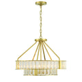 Crystorama FAR-6006-AG Aged Brass Libby Langdon For Crystorama Farris 6 Light Aged Brass Chandelier Image 1