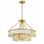 Crystorama FAR-6006-AG Aged Brass Libby Langdon For Crystorama Farris 6 Light Aged Brass Chandelier Image 4