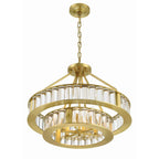 Crystorama FAR-6006-AG Aged Brass Libby Langdon For Crystorama Farris 6 Light Aged Brass Chandelier Image 3