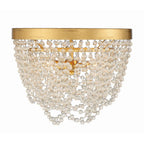 Crystorama FIO-A9103-GA-CL Antique Gold Fiona 3 Light Antique Gold Ceiling Mount Image 1