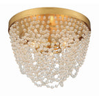 Crystorama Fiona 3 Light Antique Gold Ceiling Mount