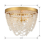Crystorama FIO-A9103-GA-CL Antique Gold Fiona 3 Light Antique Gold Ceiling Mount Image 2