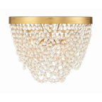 Crystorama FIO-A9103-GA-WH Antique Gold Fiona 3 Light Antique Gold Ceiling Mount Image 1