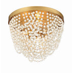 Crystorama Fiona 3 Light Antique Gold Ceiling Mount