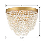 Crystorama FIO-A9103-GA-WH Antique Gold Fiona 3 Light Antique Gold Ceiling Mount Image 2