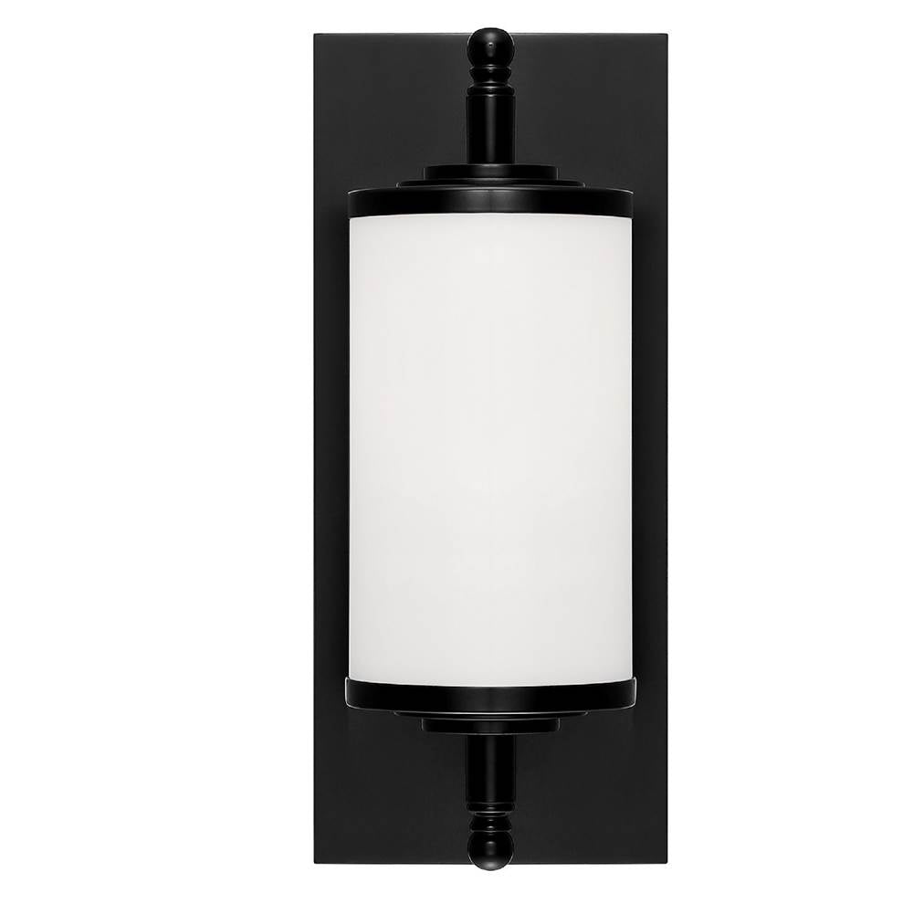 Crystorama FOS-A8050-MK Matte Black Foster 1 Light Matte Black Bathroom Vanity Image 1