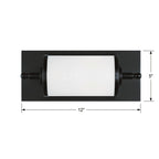 Crystorama FOS-A8050-MK Matte Black Foster 1 Light Matte Black Bathroom Vanity Image 2
