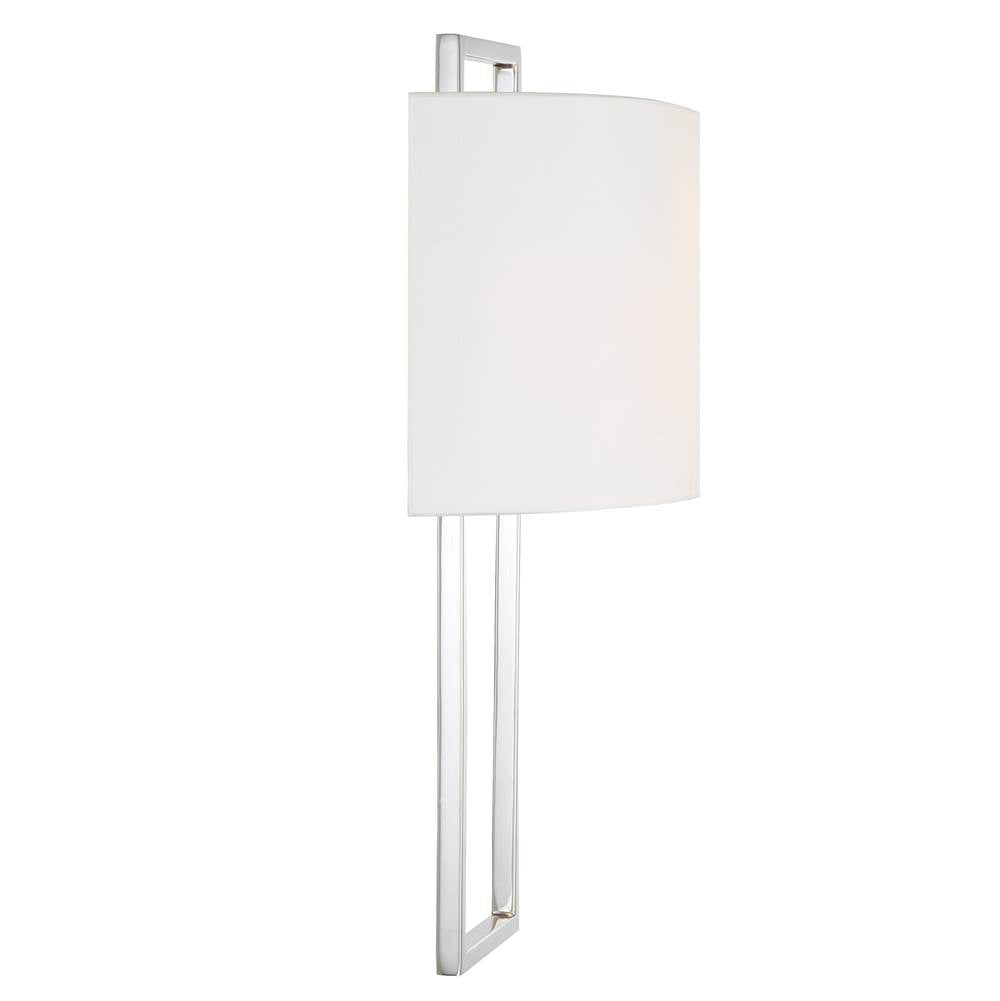 Crystorama FRE-422-PN Polished Nickel Fremont 2 Light Polished Nickel Wall Mount Image 3