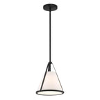 Crystorama FUL-900-BK Black Fulton 1 Light Black Pendant Image 1