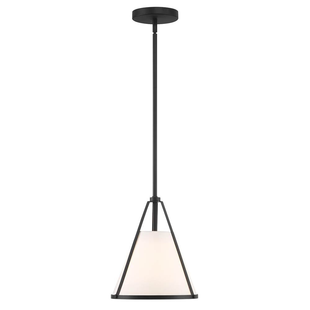 Crystorama FUL-900-BK Black Fulton 1 Light Black Pendant Image 7