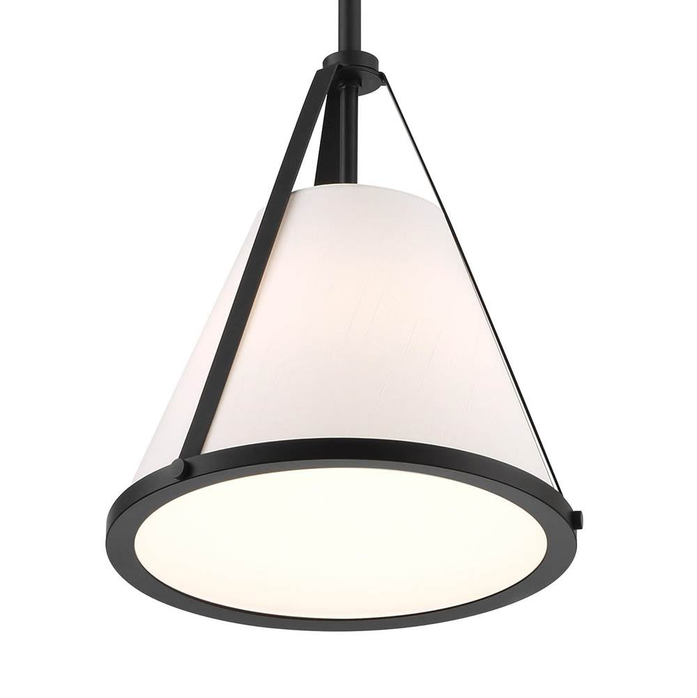 Crystorama FUL-900-BK Black Fulton 1 Light Black Pendant Image 5