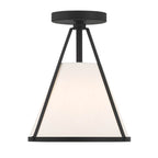 Crystorama FUL-900-BK_CEILING Black Fulton 1 Light Black Semi Flush Mount Image 7